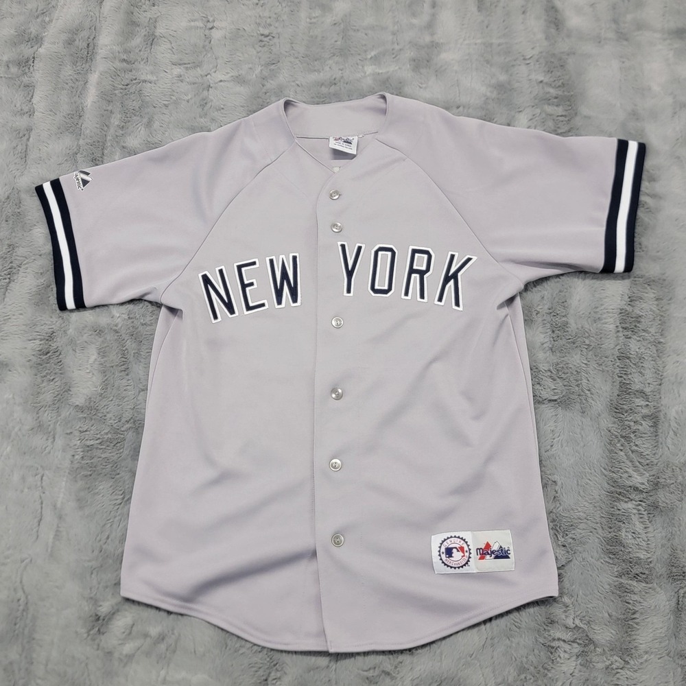 New York Yankees Alfonso Soriano Jersey Mens Large Gray MLB Baseball Majestic